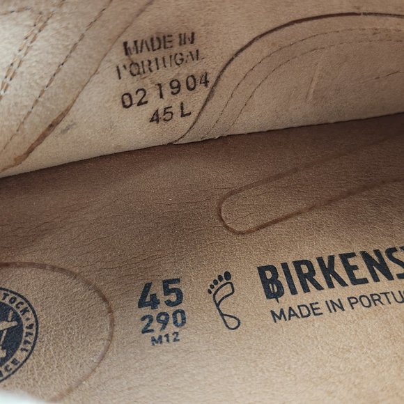 Birkenstock Gary Sand Men Sz 12 EU 45 Ginger Suede Leather Oxford Derbys Cork - Picture 9 of 9